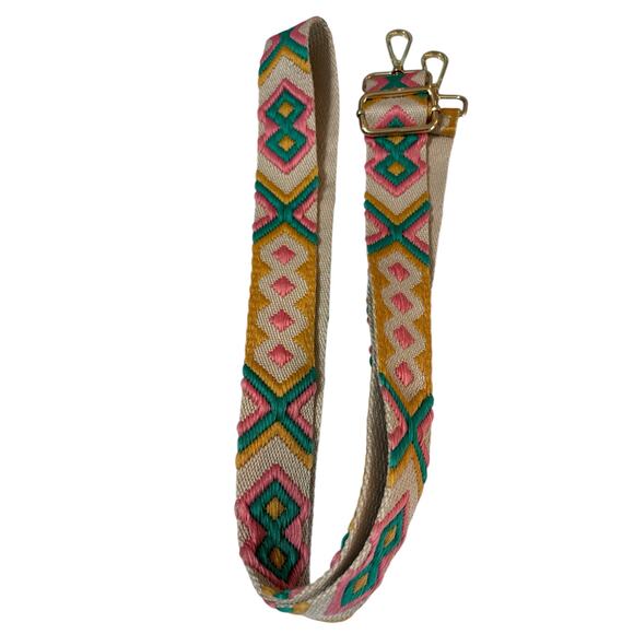 Guitar Strap for crossbody - Grey and Pink - Picture 1 of 3